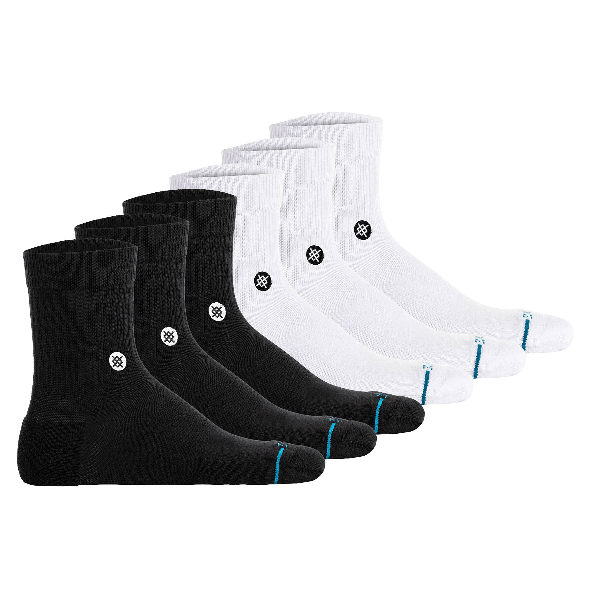 STANCE Unisex Quartersocken 6er Pack - Icon Quarter, Logo, Basic