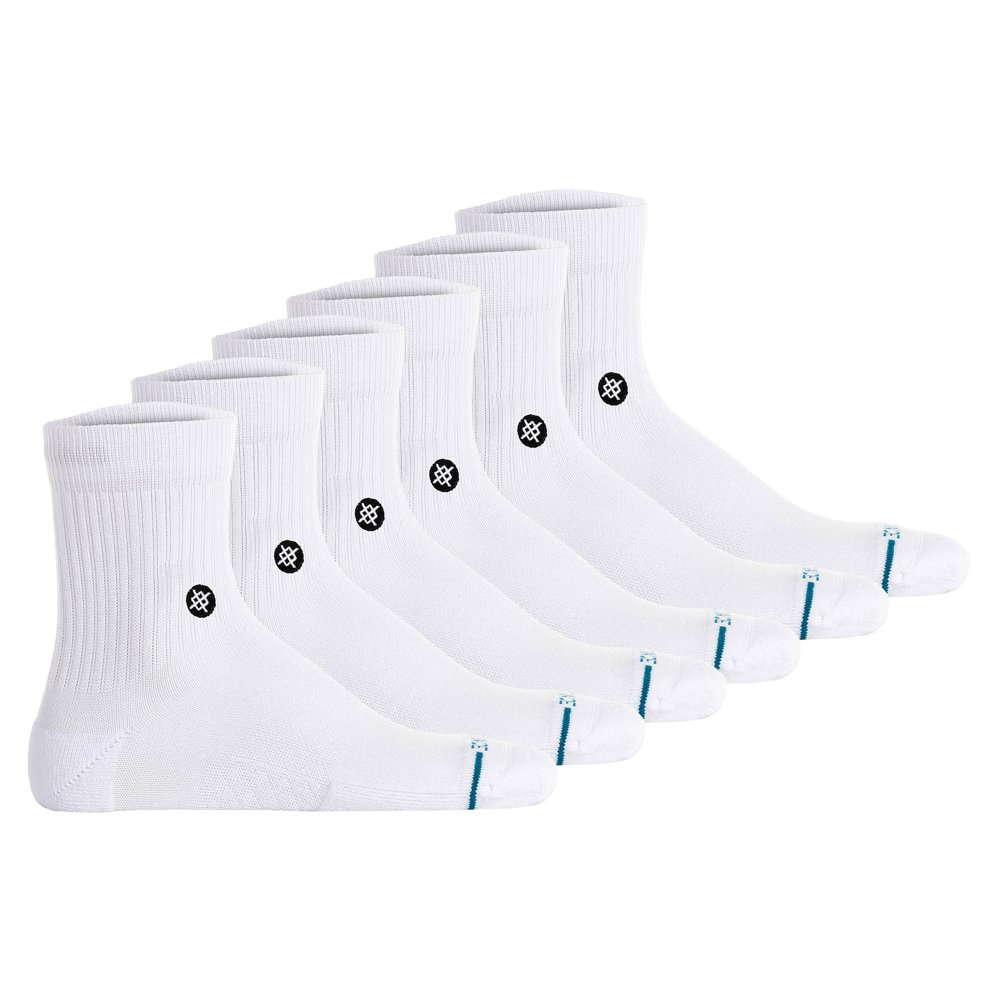 STANCE Unisex Quartersocken 6er Pack - Icon Quarter, Logo, Basic