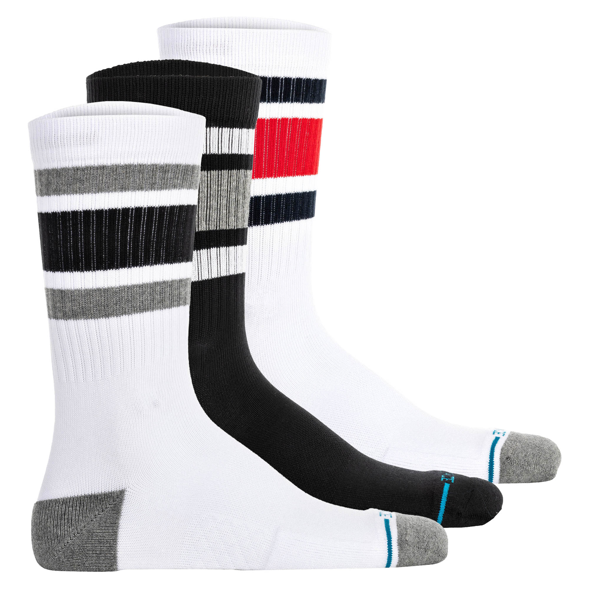 STANCE Unisex Socken 3er Pack - Boyd ST, Logo, Streifen, Crew Socken