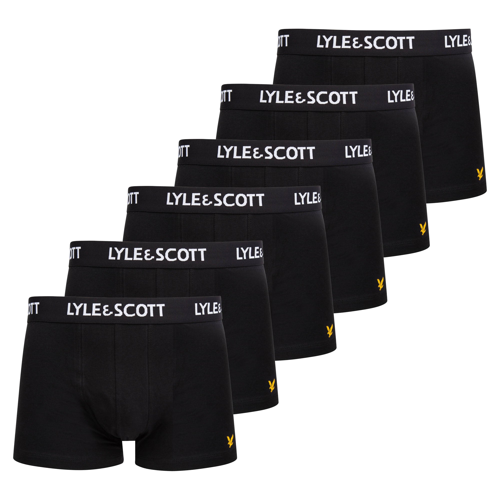 LYLE&SCOTT Herren Boxershorts, 6er Pack - Barclay Core Trunks, Baumwoll-Stretch