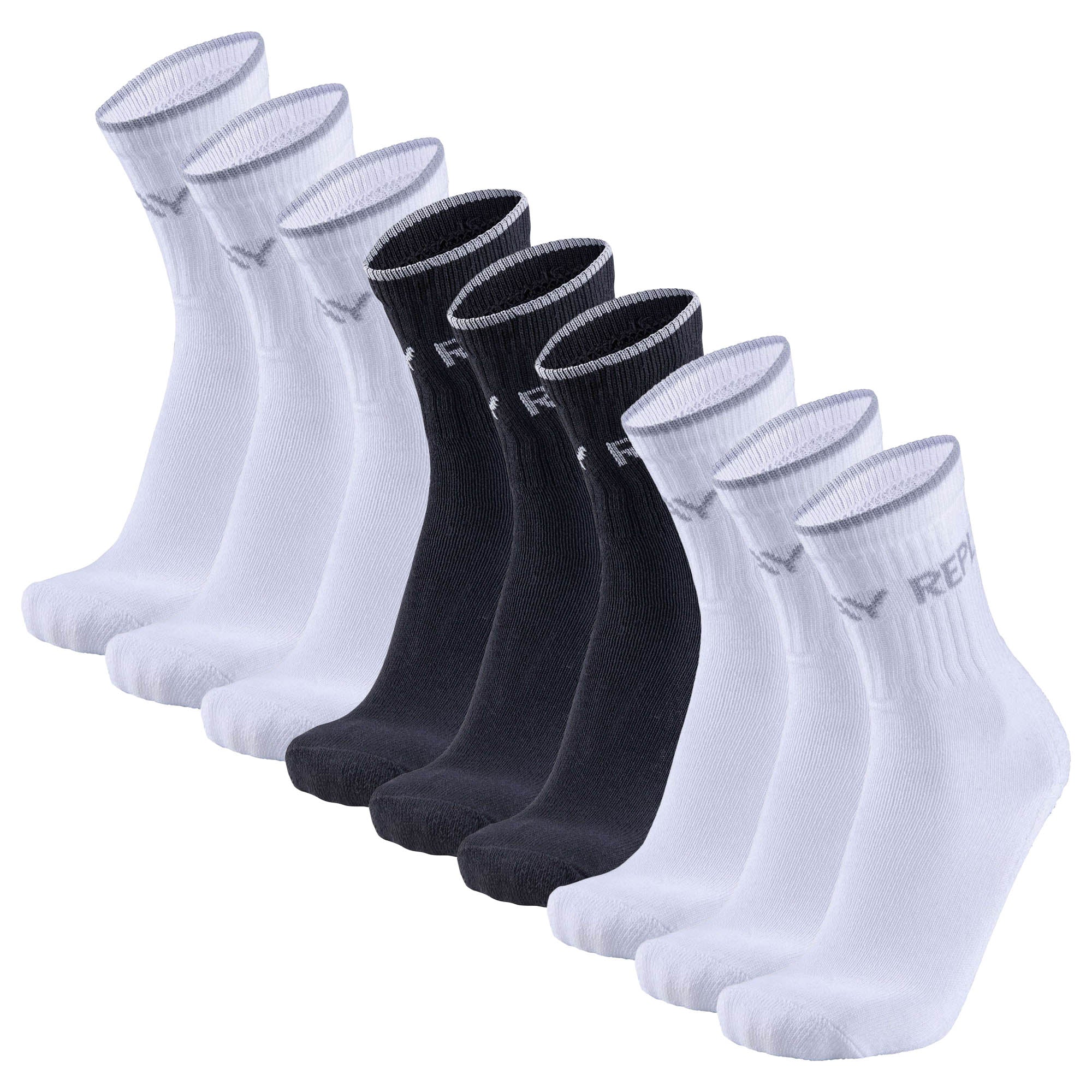 REPLAY Unisex Socken, 9er Pack - Tennissocken, Kurzsocken, Logo