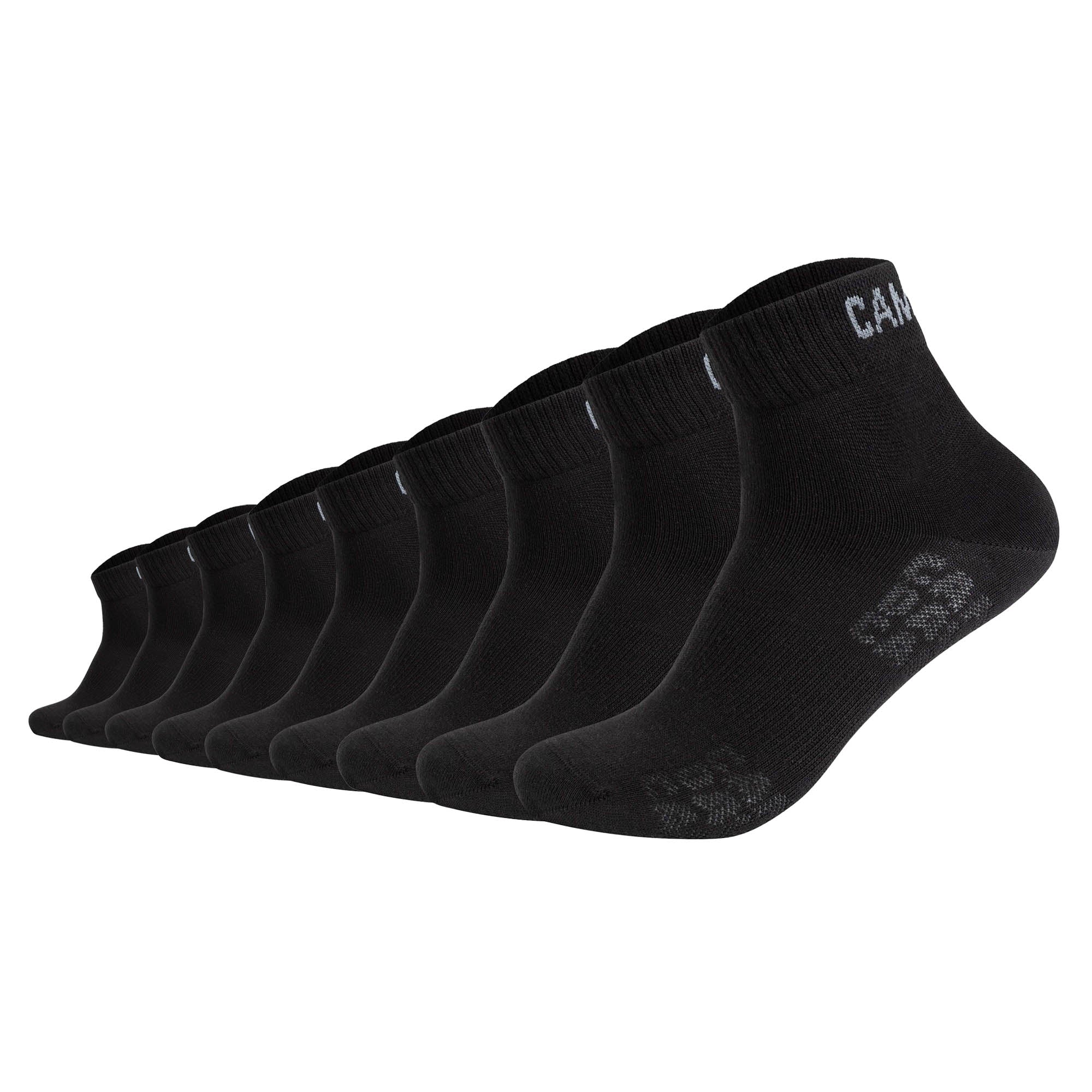 CAMP DAVID Herren Quartersocken, 9er Pack - Action-Mesh Cotton Quarter 9P, Logo