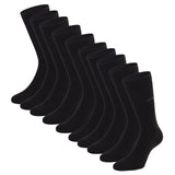 CINQUE Men's Socks, 10-Pack - Business Socks, Cotton Blend, Logo, Solid Color