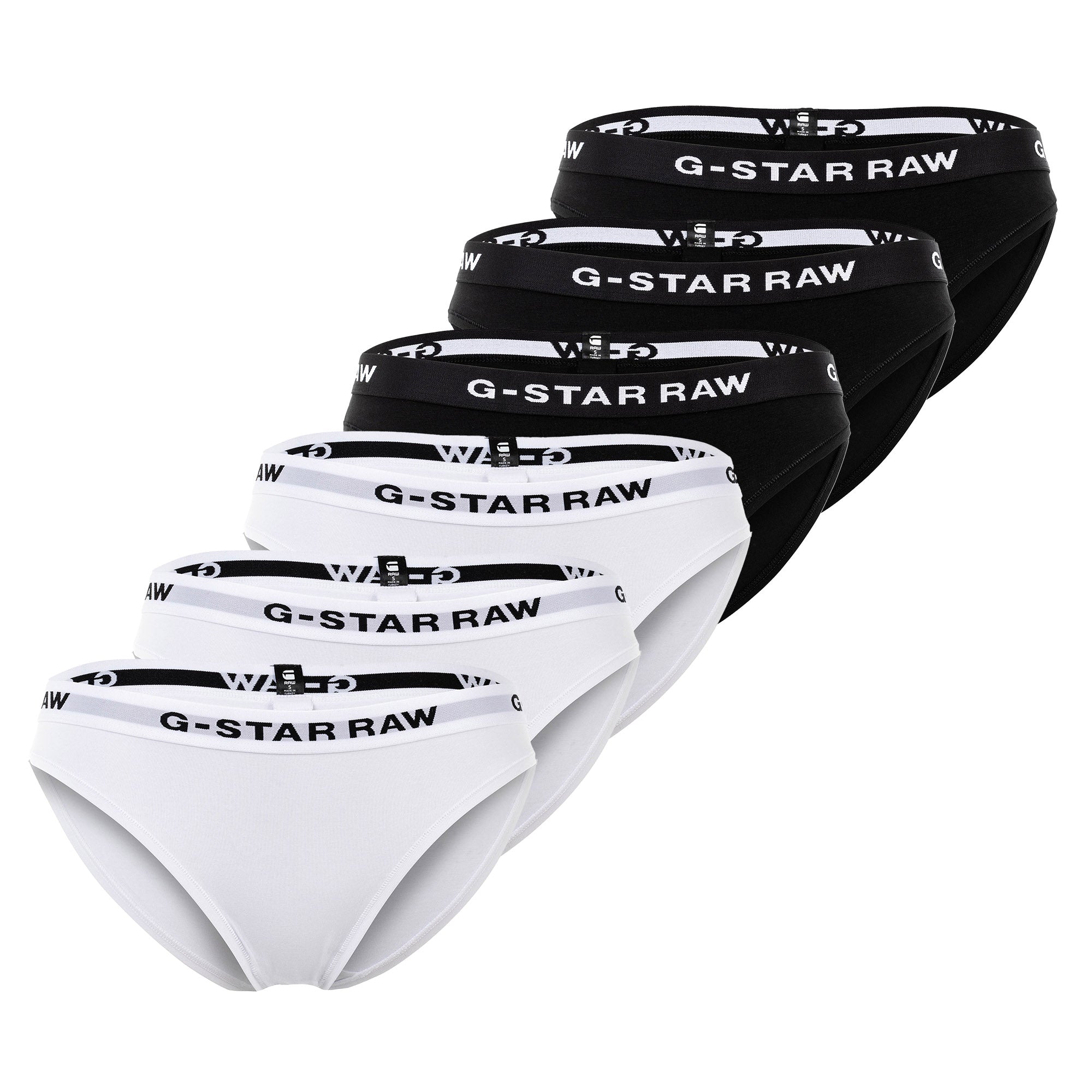 G-STAR women's briefs, 6-pack - Briefs, cotton stretch, single-coloured
