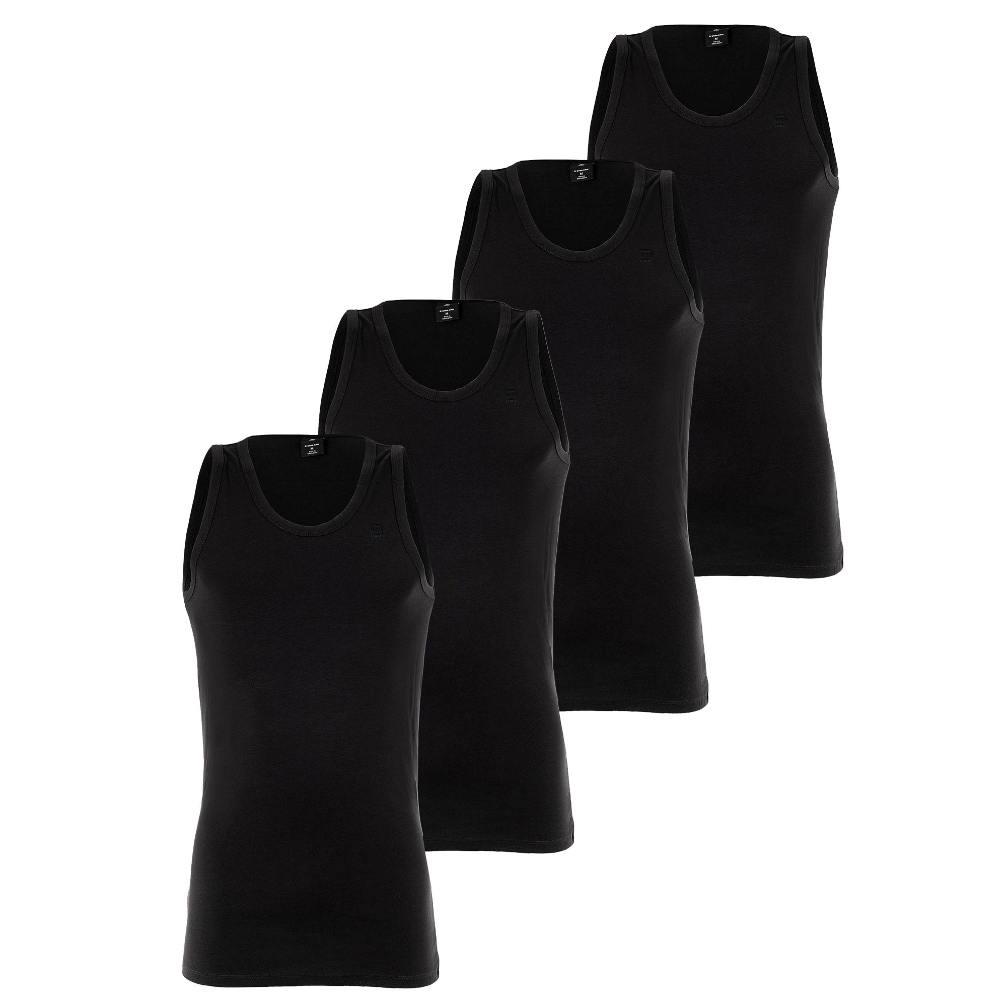 G-STAR Herren Tank Tops 4er Pack - Base Tank Top, Rundhals, Baumwolle, einfarbig