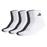 adidas Unisex Quarter Socks, 9-pack - Cushioned Sportswear Ankle Socks, logo, padded, solid color