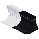 adidas Unisex Socken, 12er Pack - Linear Crew Cushioned, Logo, gepolstert, einfarbig
