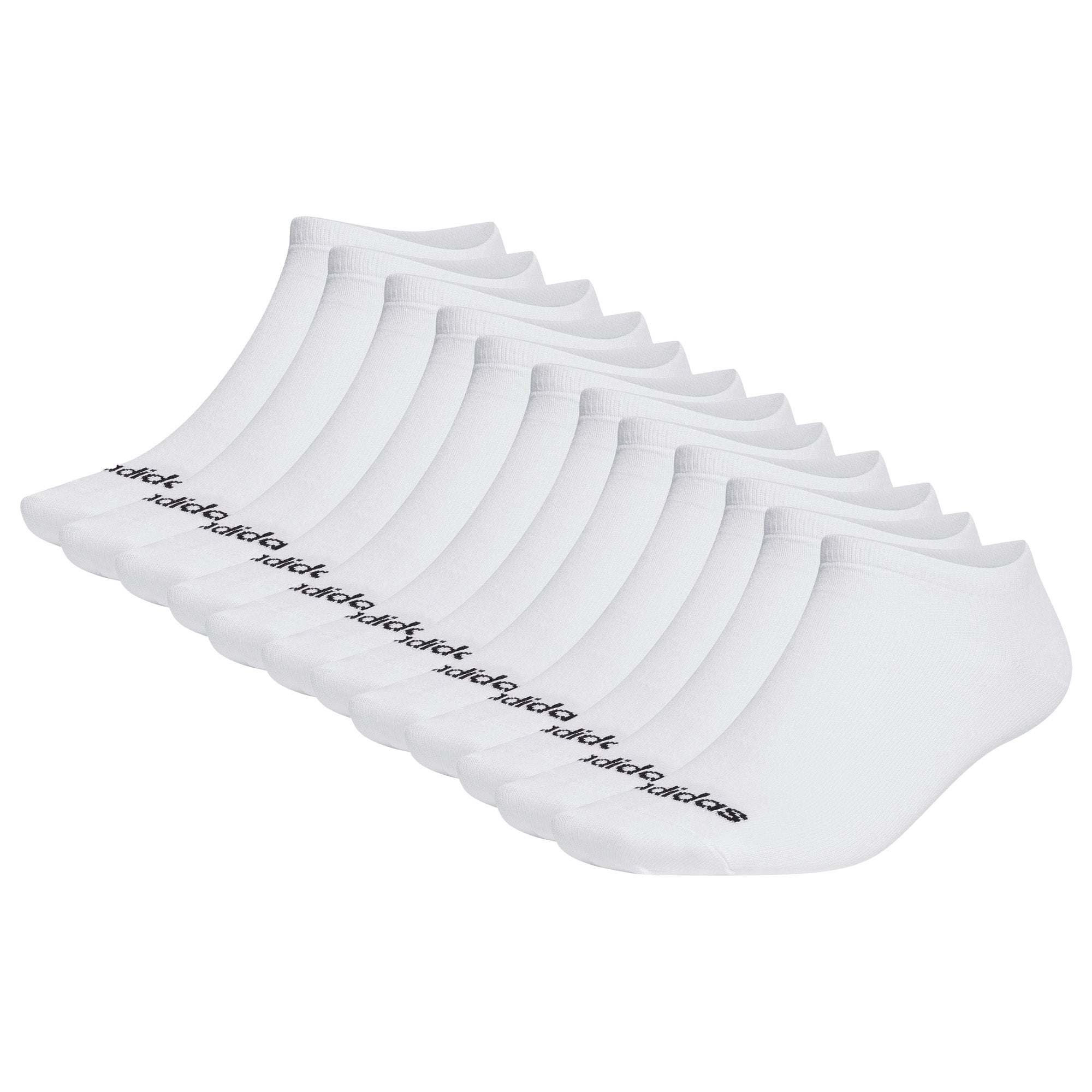 adidas Unisex Sneakersocken, 12er Pack - Thin Linear Low-Cut, dünne Socken, Logo, einfarbig