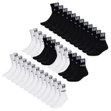 adidas unisex quarter socks, 12-pack - Cushioned 3S Linear, logo, single-coloured