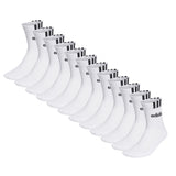 adidas unisex quarter socks, 12-pack - Cushioned 3S Linear, logo, single-coloured