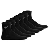 EMPORIO ARMANI Men's Quarter Socks, 6-Pack - SPORTY SPONGE, Ankle Socks, One Size