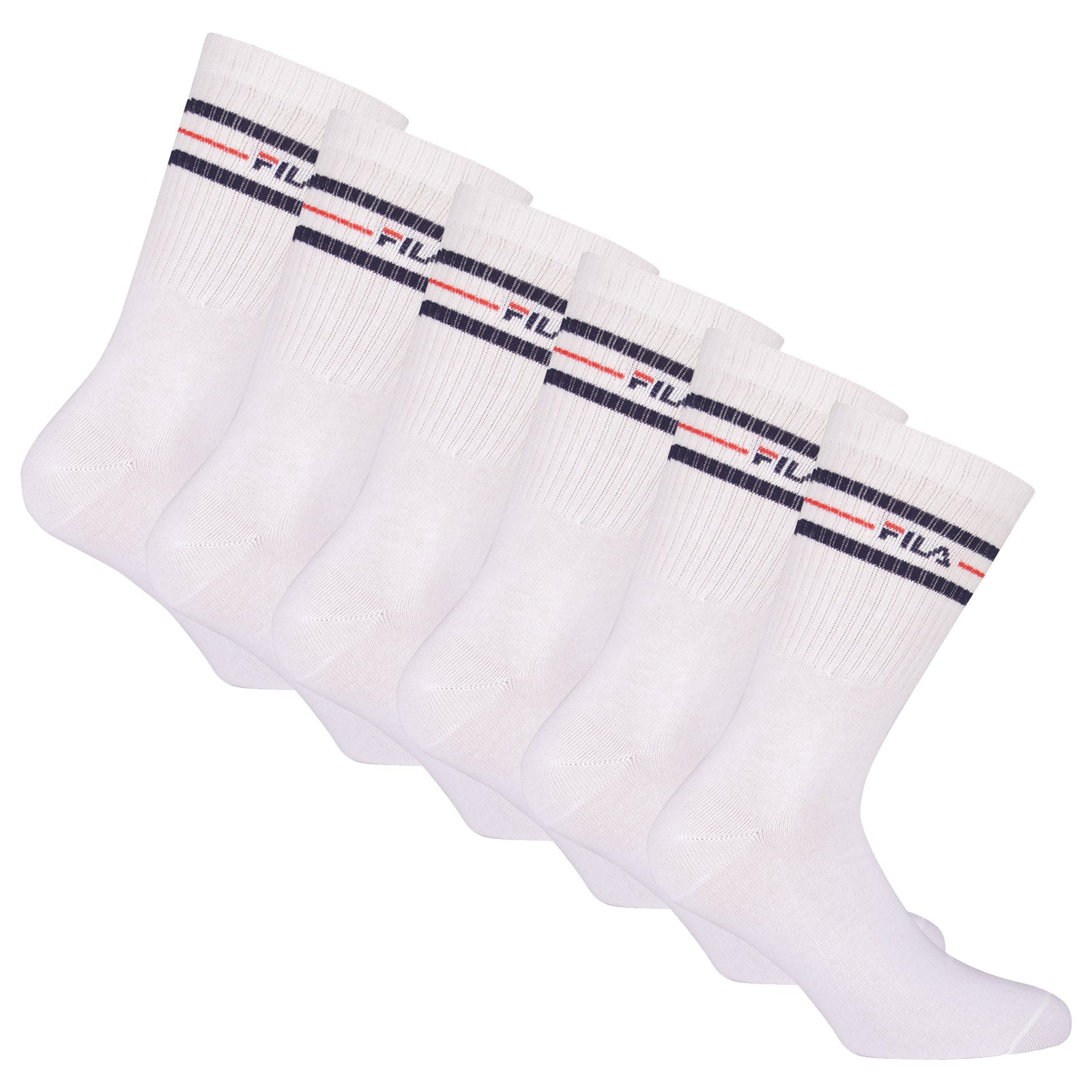 FILA Unisex Socken, 6er Pack - Strümpfe, Street, Lifesyle, Sport (2x 3 Paar)