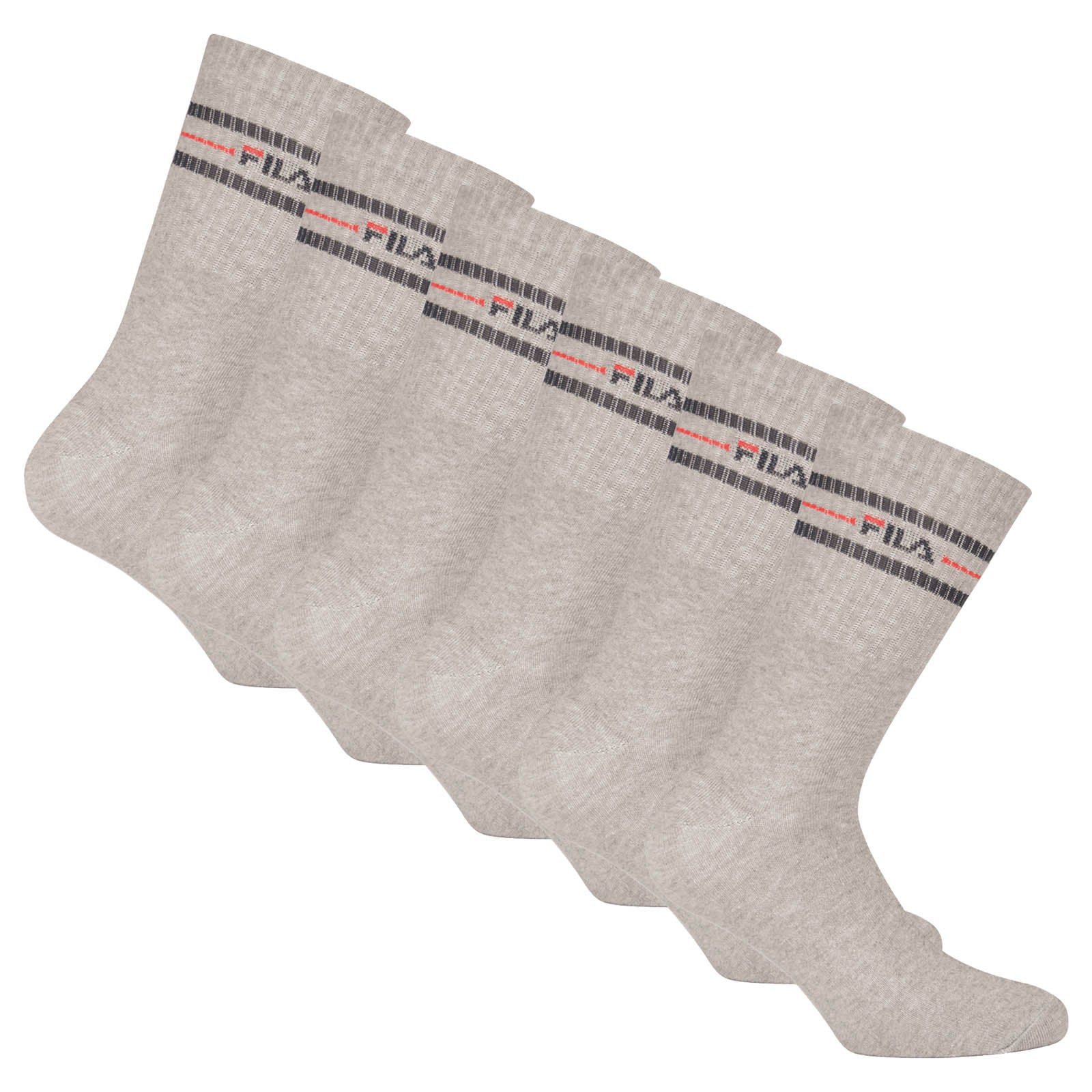 FILA Unisex Socken, 6er Pack - Strümpfe, Street, Lifesyle, Sport (2x 3 Paar)