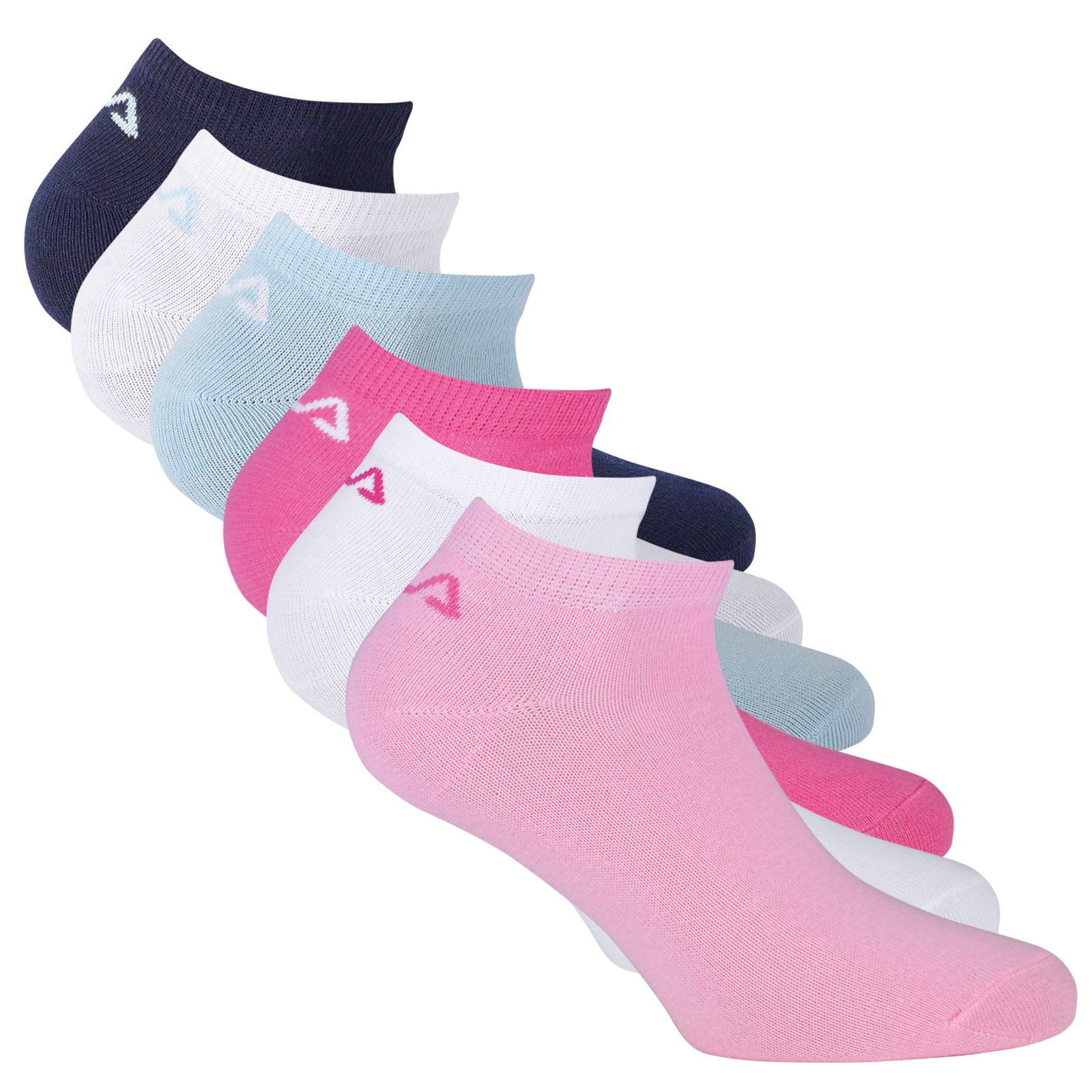FILA Unisex Sneaker Socken, 6er Pack - Invisible, kurze Socken, Logo (2x 3 Paar)