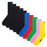 Happy Socks Unisex Socken, 10er Pack - Solid Socks, Baumwollmischung, einfarbig