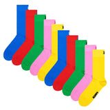 Happy Socks Unisex Socken, 10er Pack - Solid Socks, Baumwollmischung, einfarbig