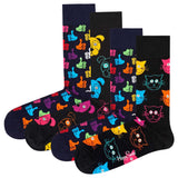 Happy Socks Unisex Socken, 4er Pack - Classic Crew, Organic Cotton, Farbmix