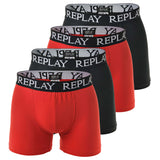 REPLAY Herren Boxer Shorts, 4er Pack - Trunks, Cotton Stretch
