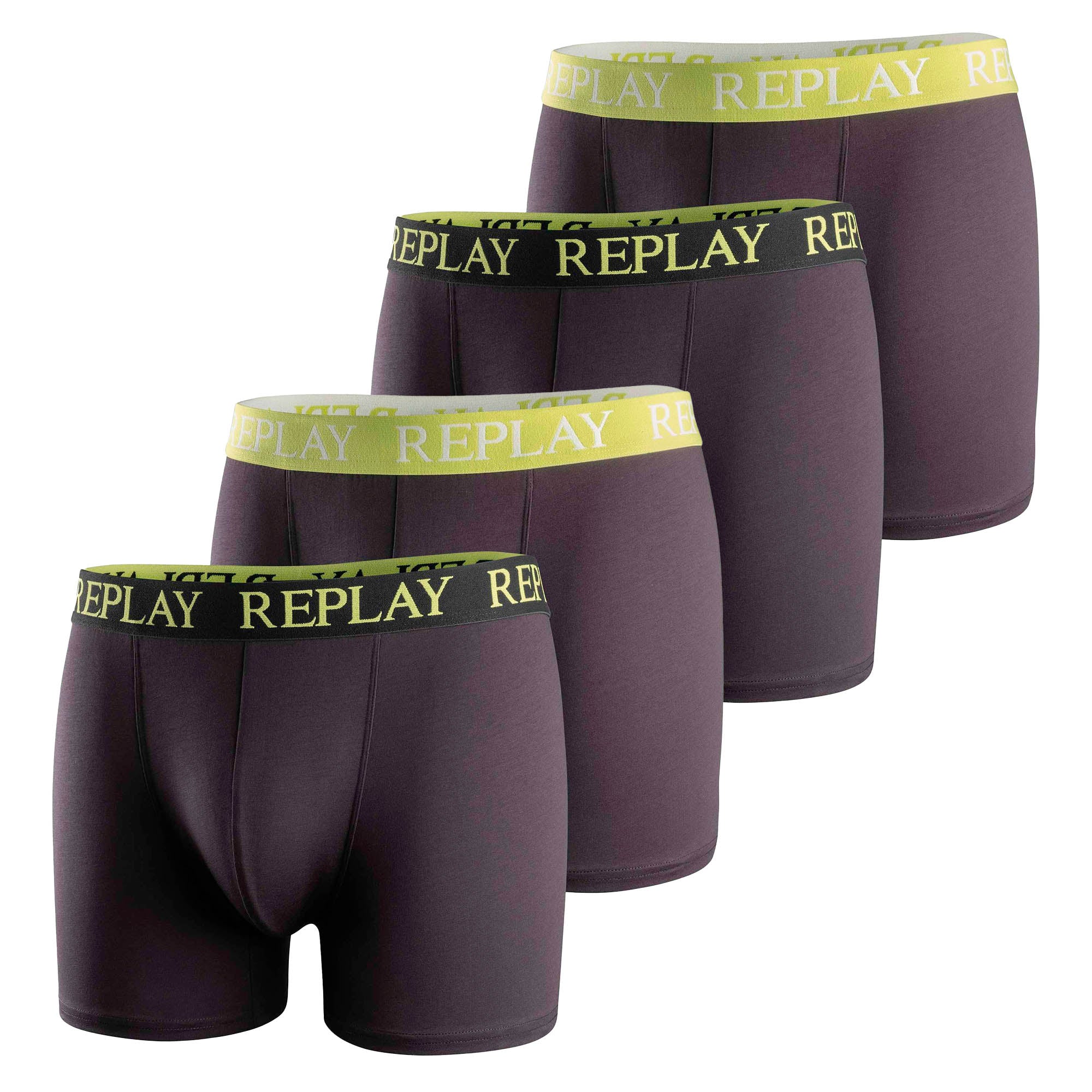 REPLAY Herren Boxer Shorts, 4er Pack - Trunks, Cotton Stretch
