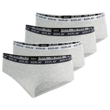 REPLAY women's panties, 4-pack - briefs, logo waistband, cotton blend