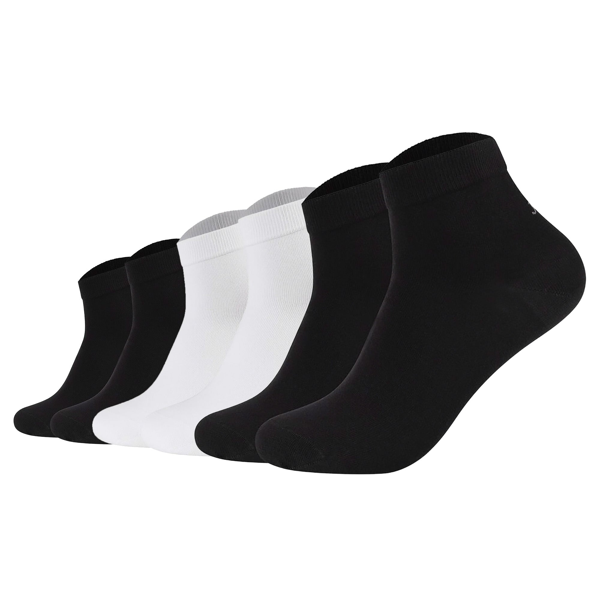JOOP! Unisex Quarter Socks, pack of 6 - Premium Essential Organic Cotton Quarter, logo, single color