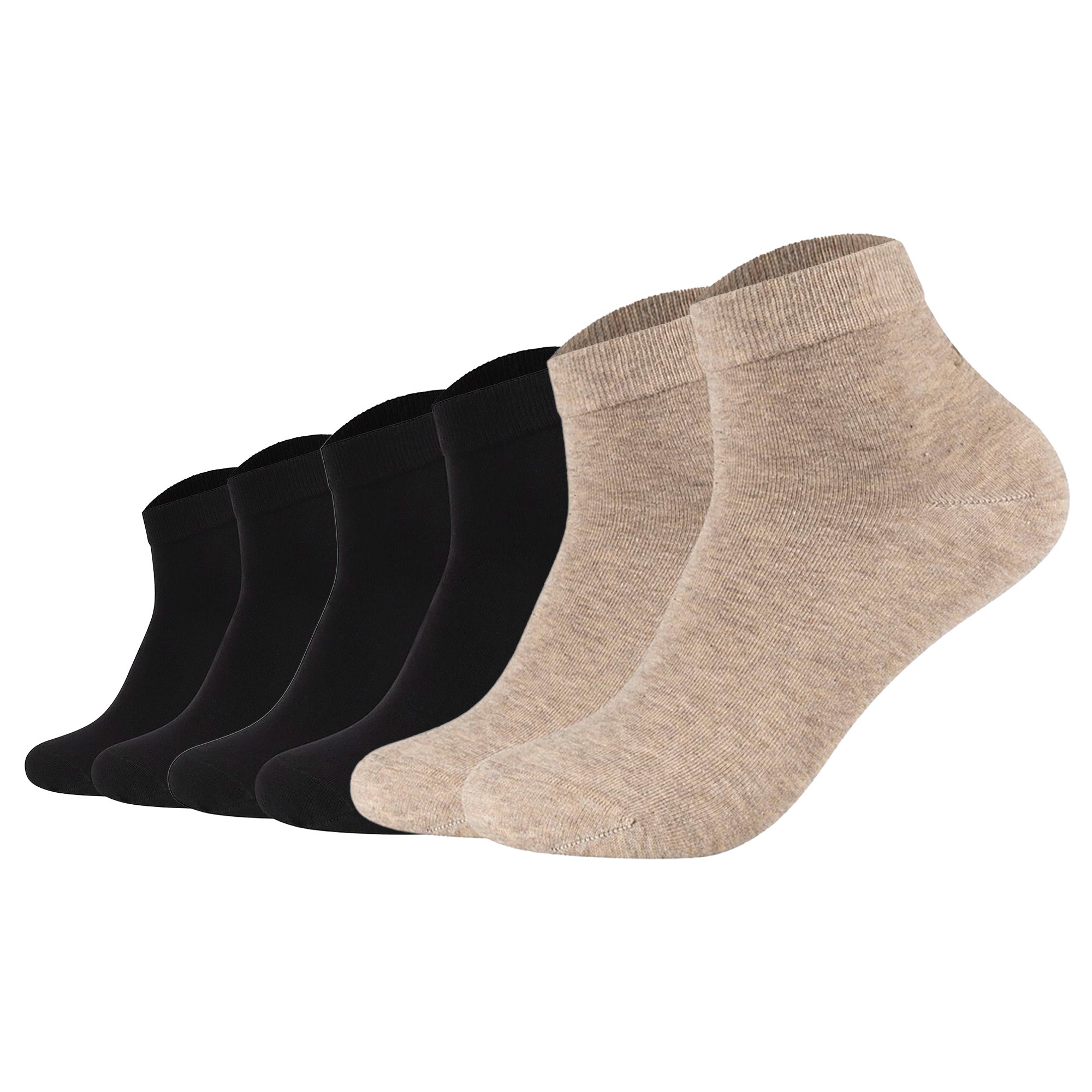 JOOP! Unisex Quarter Socks, pack of 6 - Premium Essential Organic Cotton Quarter, logo, single color