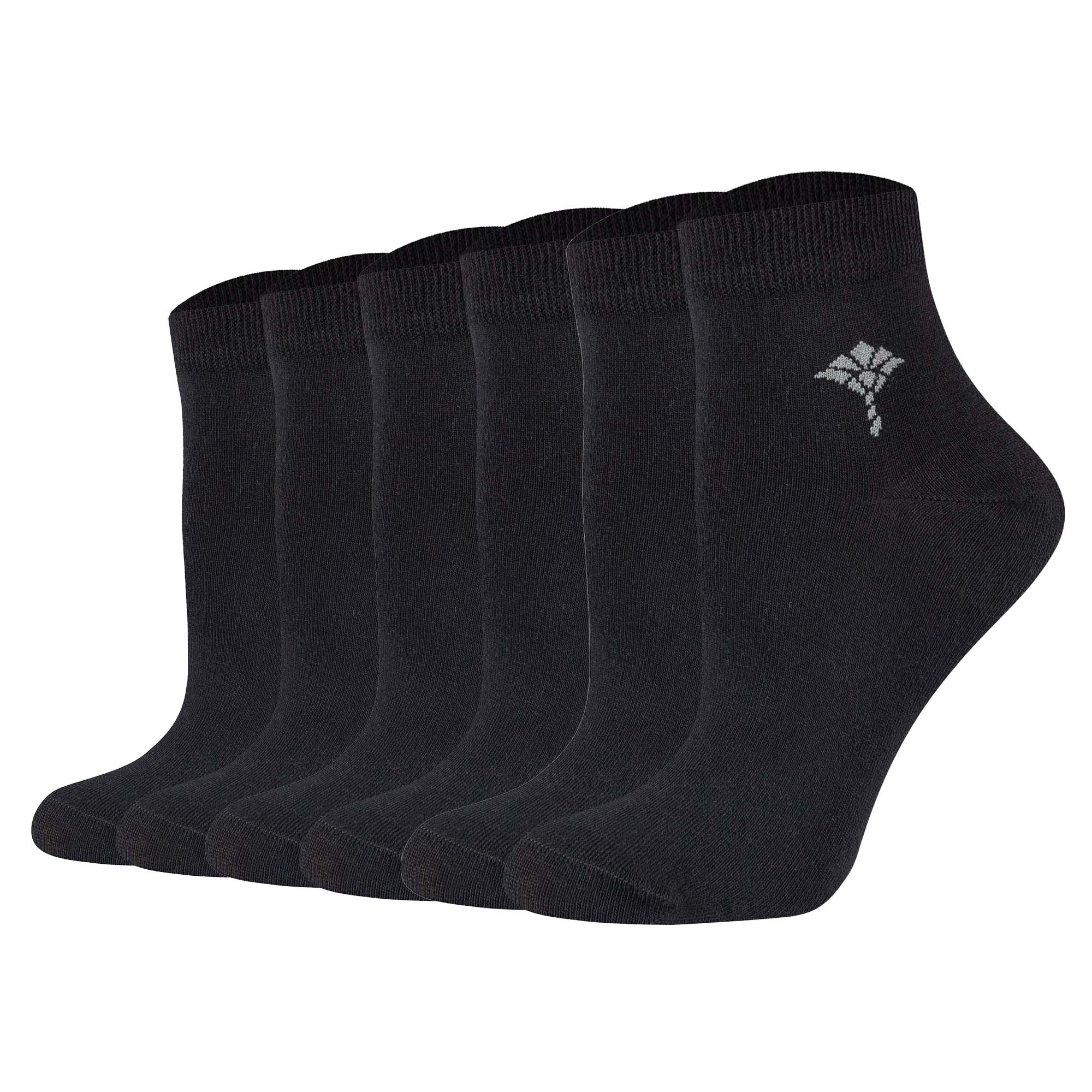 JOOP! Damen Quartersocken, 6er Pack - Daily Glam Organic GOTS Quarter, Baumwoll-Mix, uni