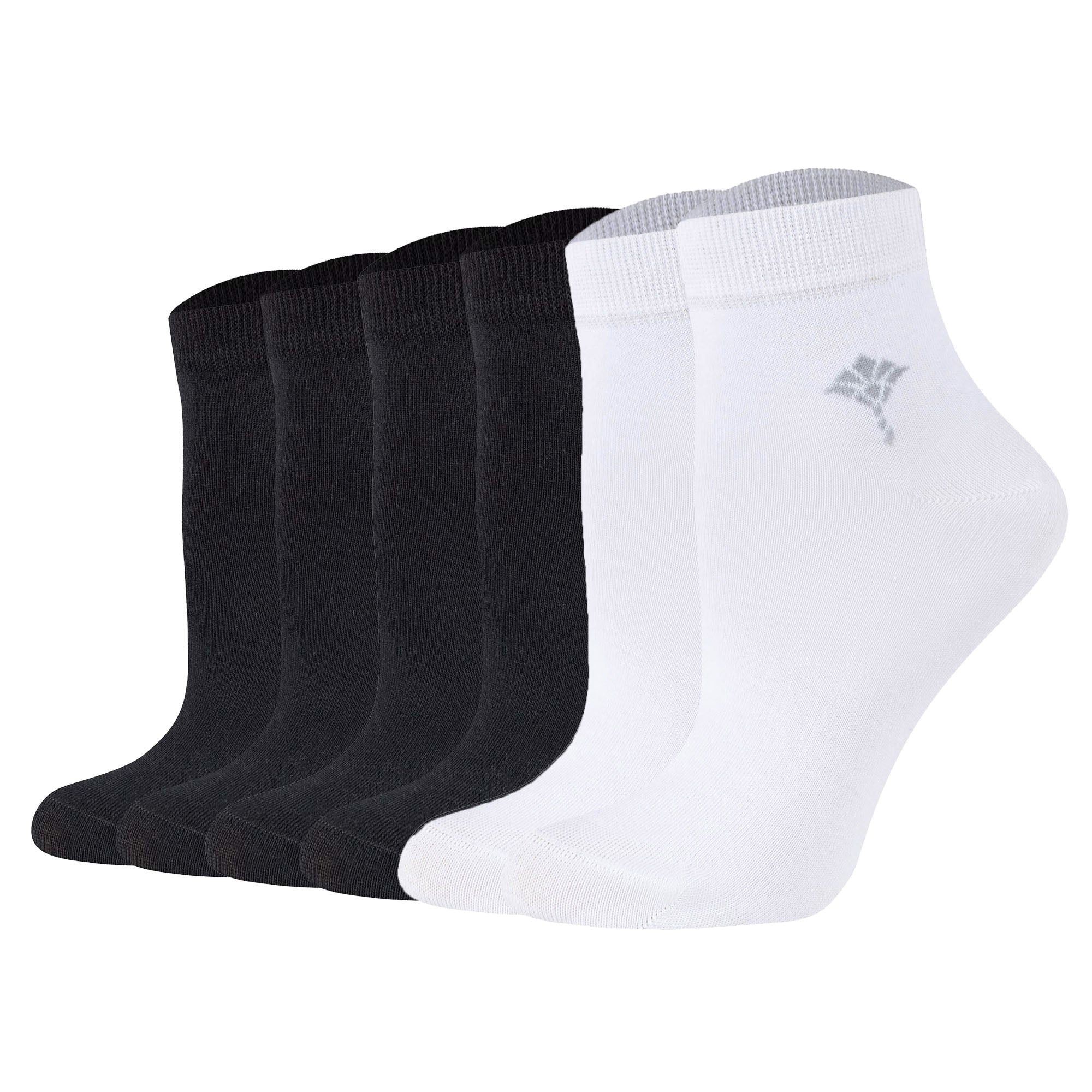 JOOP! Damen Quartersocken, 6er Pack - Daily Glam Organic GOTS Quarter, Baumwoll-Mix, uni