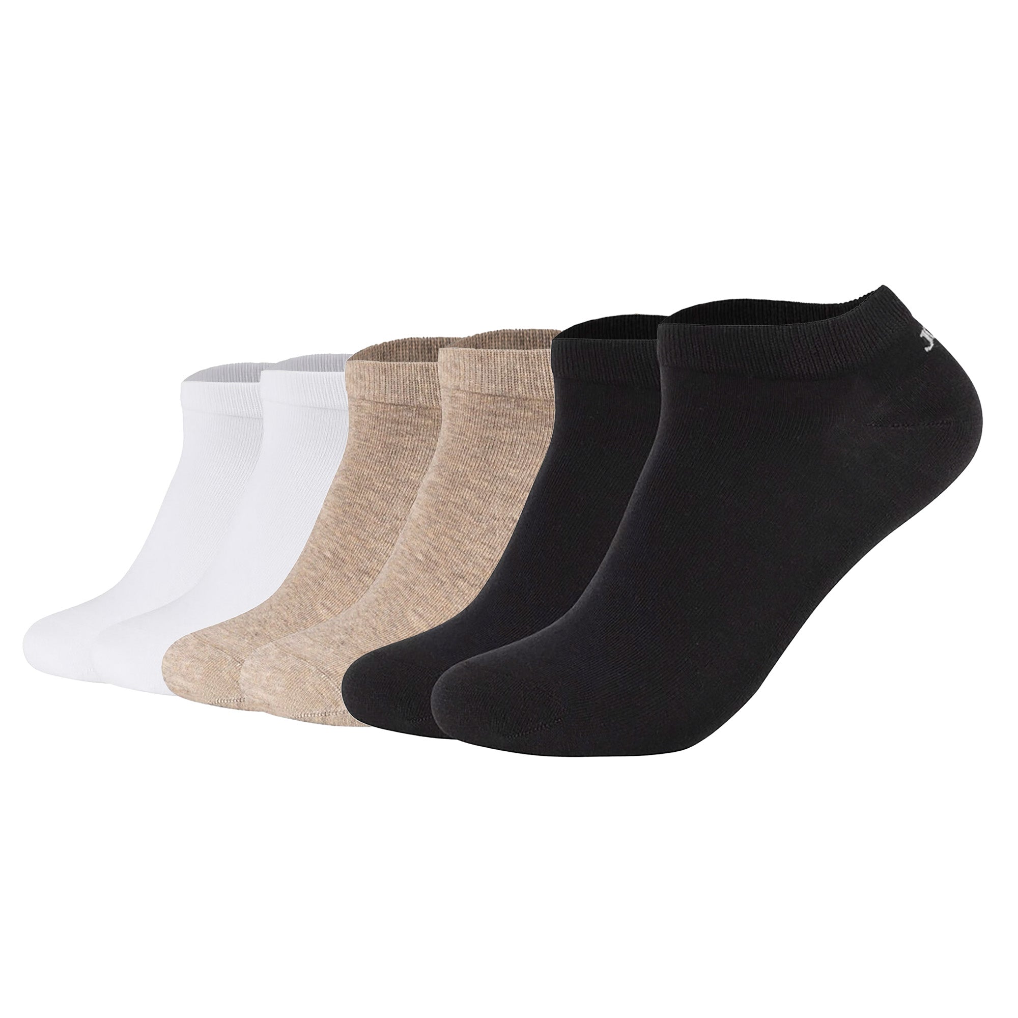 JOOP! Unisex Sneaker Socks, pack of 6 - Premium Essential Organic Cotton Sneaker, logo, single color