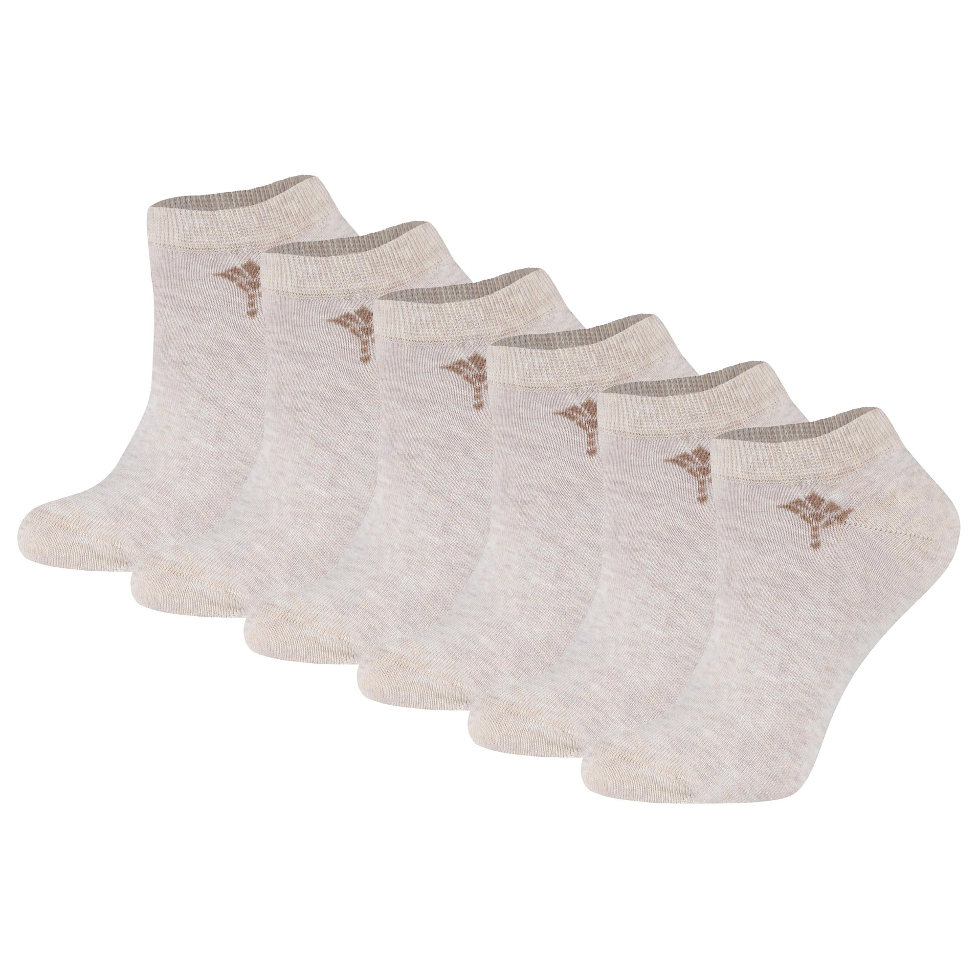 JOOP! women's sneaker socks, 6-pack - Daily Glam Organic GOTS Sneaker, cotton blend, plain