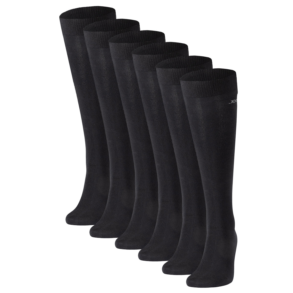 JOOP! Men's Knee-High Socks, 6-pack - Premium Essential Cotton Knee High, logo, single-colored