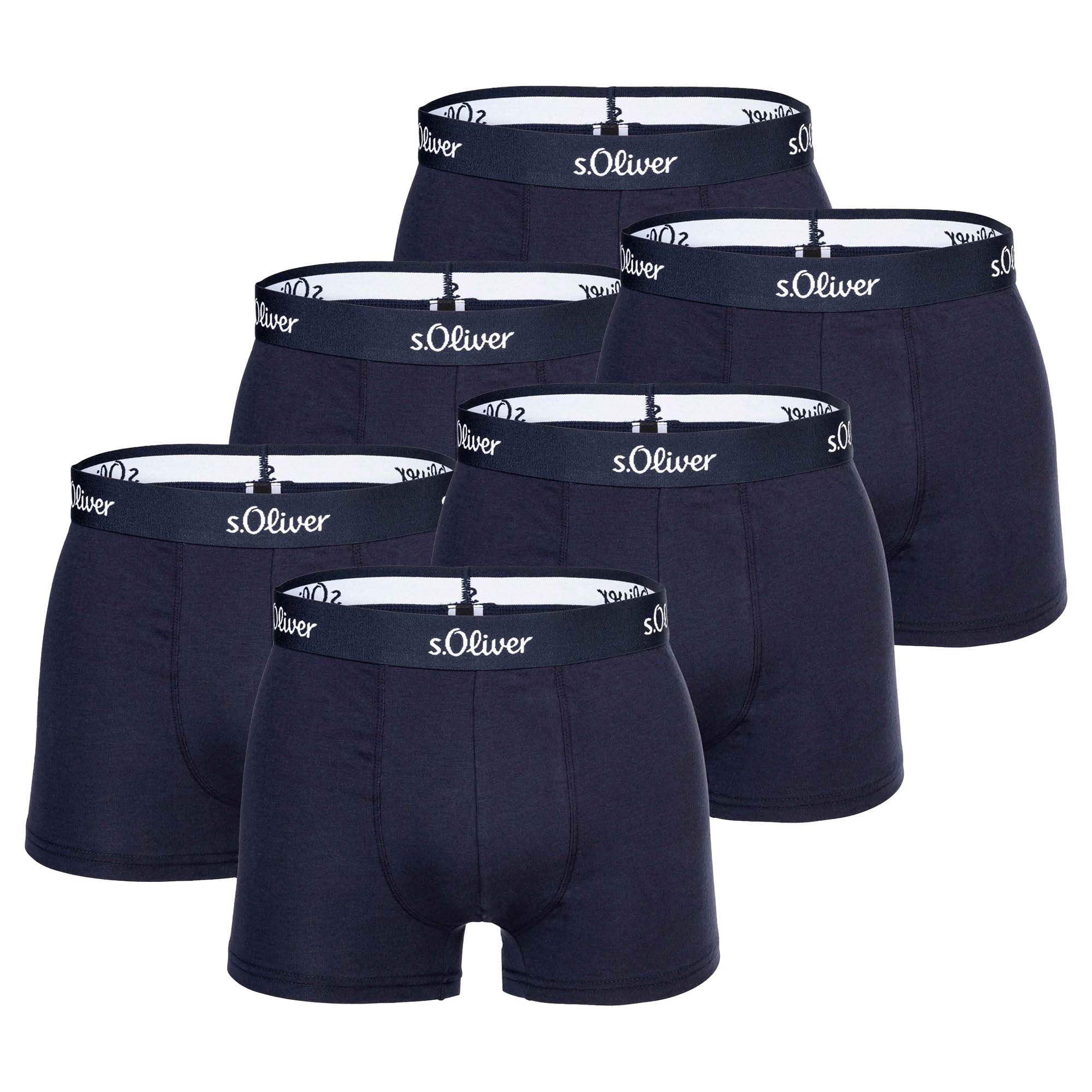 s.Oliver Herren Boxershorts, 6er Pack - Boxerbrief, Baumwoll-Stretch