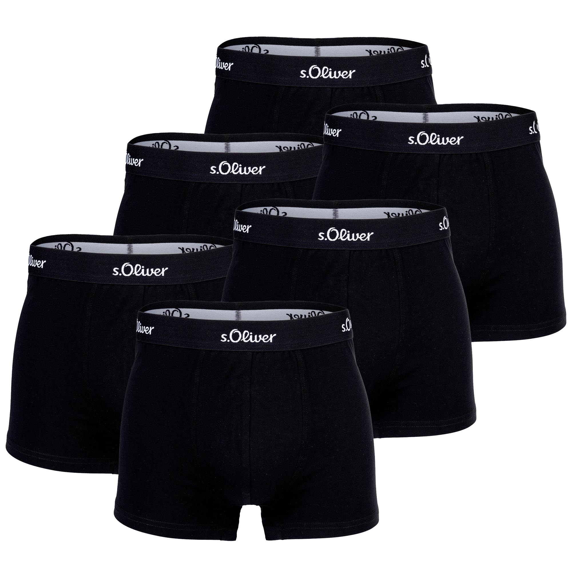 s.Oliver Herren Boxershorts, 6er Pack - Boxerbrief, Baumwoll-Stretch