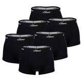 s.Oliver Herren Boxershorts, 6er Pack - Trunks, Hipsters, Baumwoll-Stretch