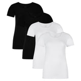 Bamboo basics Ladies T-Shirt KATE, pack of 4 - undershirt, crew neck, Single Jersey