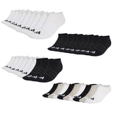 adidas unisex sneaker socks, 9-pack - Thin & Light Sportswear No-Show Socks, logo, single-coloured
