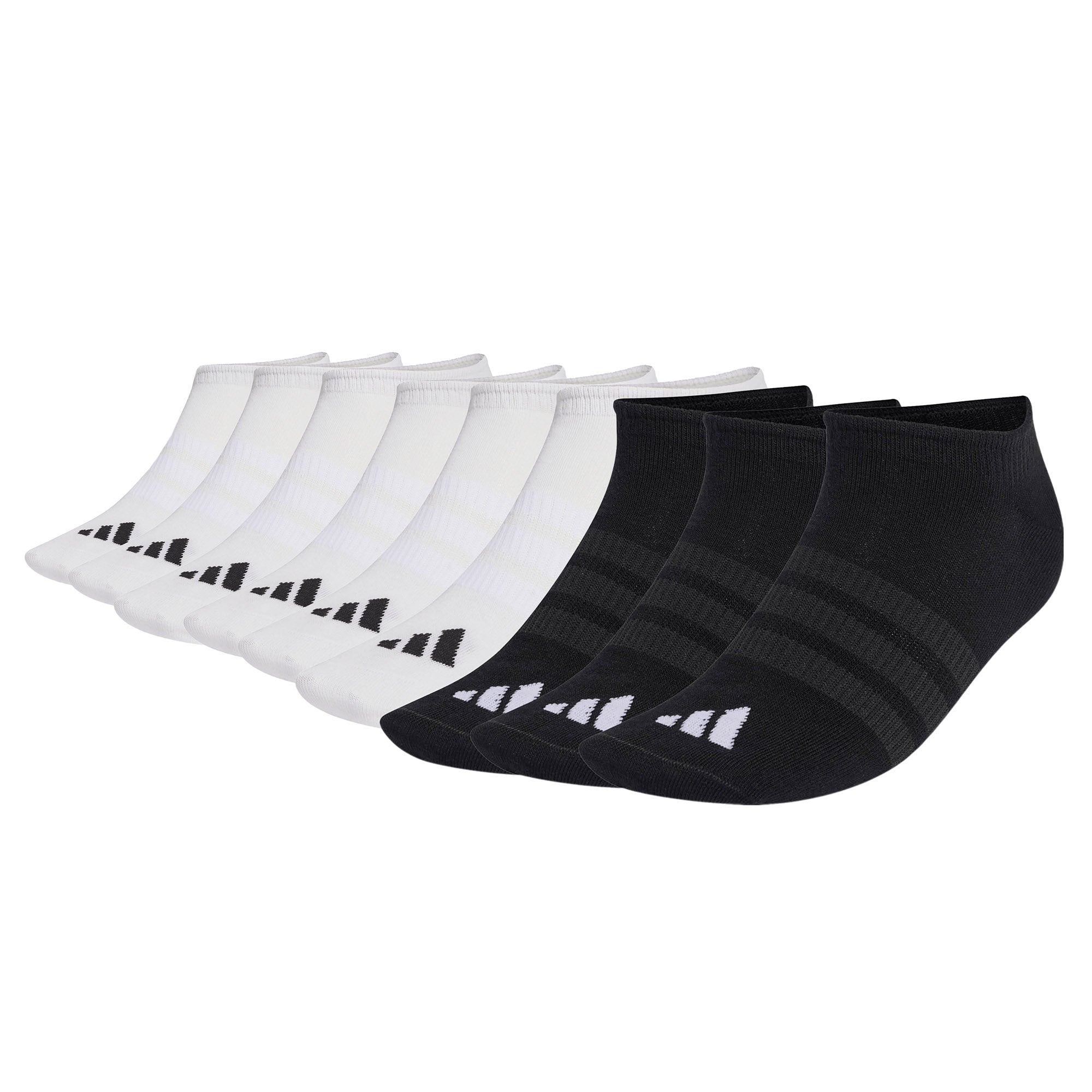 adidas Unisex Sneaker Socken, 9er Pack - Thin & Light Sportswear No-Show Socks, Logo, einfarbig