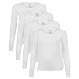 Bamboo basics ladies' T-shirt, 4-pack - LARA Logsleeve, vest, round neck, uni