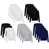 Bamboo basics ladies' T-shirt, 4-pack - LARA Logsleeve, vest, round neck, uni