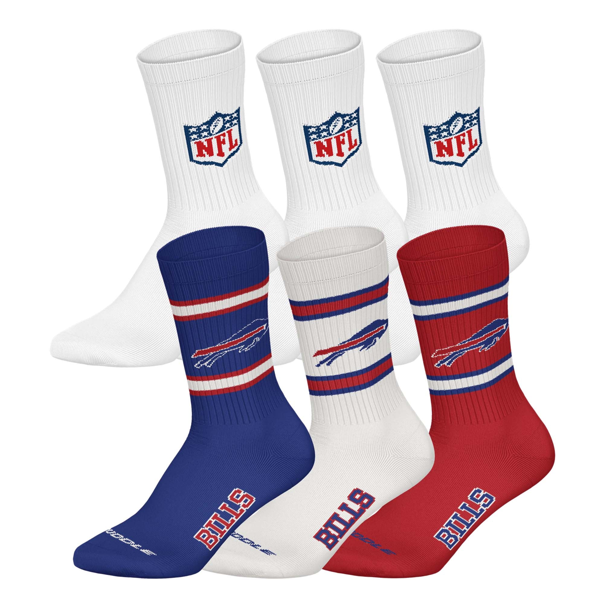 NFL Unisex Socken, 6er Pack - NFL Teams, 6Pack Crew Socks, Football, Logo, Baumwollmischung
