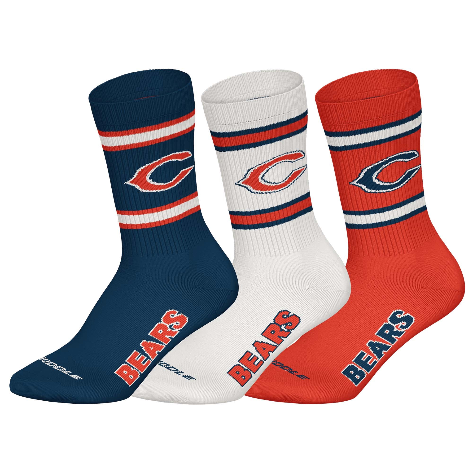 NFL Unisex Socks, 3-Pack – NFL Teams, 3Pack Crew Socks, Football, Logo, Cotton Blend