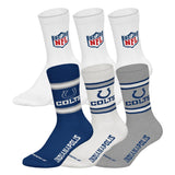 NFL Unisex Socken, 6er Pack - NFL Teams, 6Pack Crew Socks, Football, Logo, Baumwollmischung