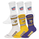 NFL Unisex Socken, 6er Pack - NFL Teams, 6Pack Crew Socks, Football, Logo, Baumwollmischung