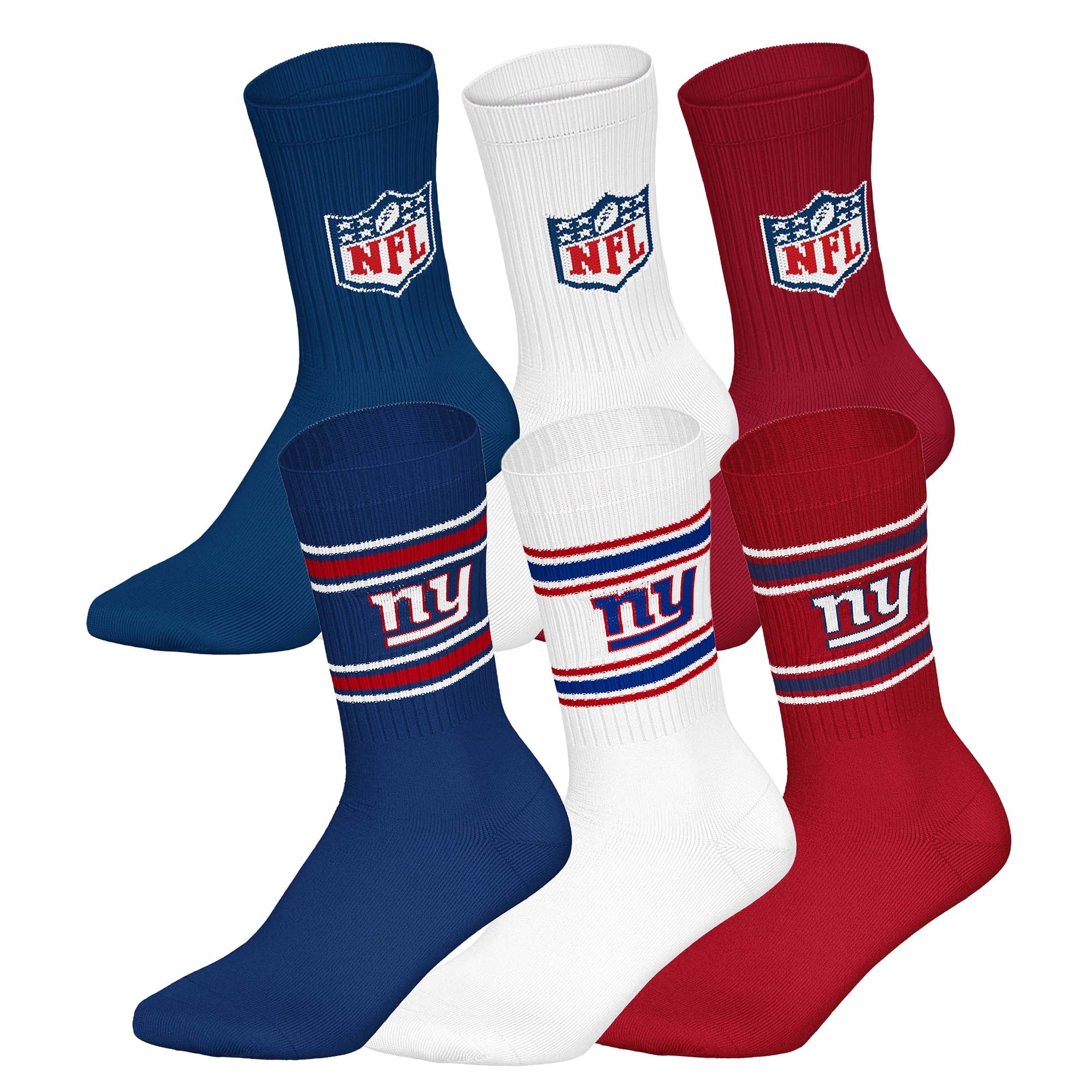 NFL Unisex Socken, 6er Pack - NFL Teams, 6Pack Crew Socks, Football, Logo, Baumwollmischung