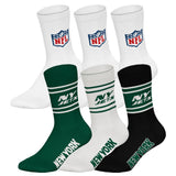 NFL Unisex Socken, 6er Pack - NFL Teams, 6Pack Crew Socks, Football, Logo, Baumwollmischung