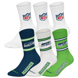 NFL Unisex Socken, 6er Pack - NFL Teams, 6Pack Crew Socks, Football, Logo, Baumwollmischung