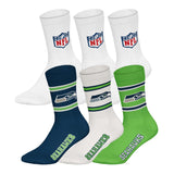 NFL Unisex Socken, 6er Pack - NFL Teams, 6Pack Crew Socks, Football, Logo, Baumwollmischung