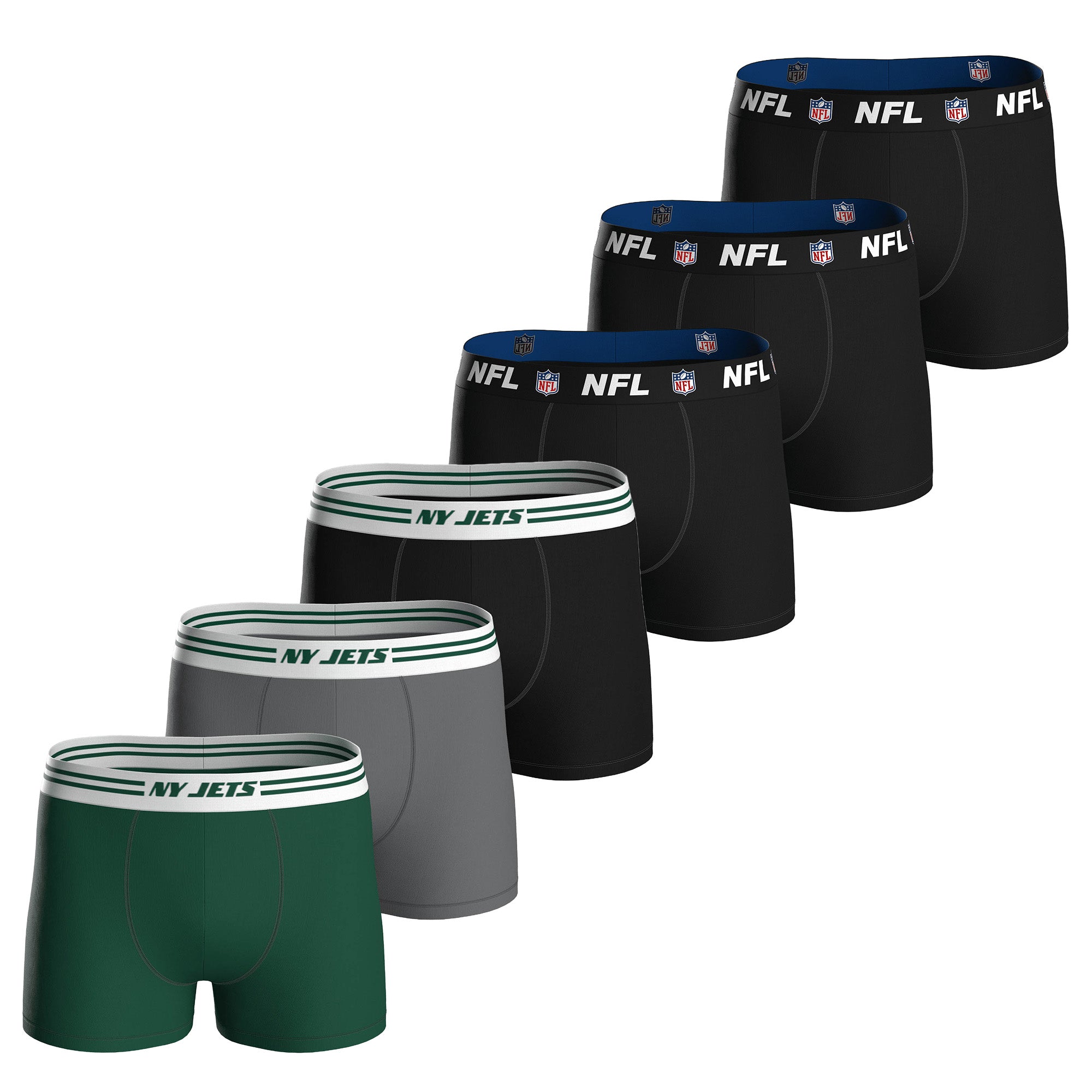 NFL Men's Boxer Shorts, 6-Pack – NFL Teams, Boxers, Football, Logo, Cotton blend
