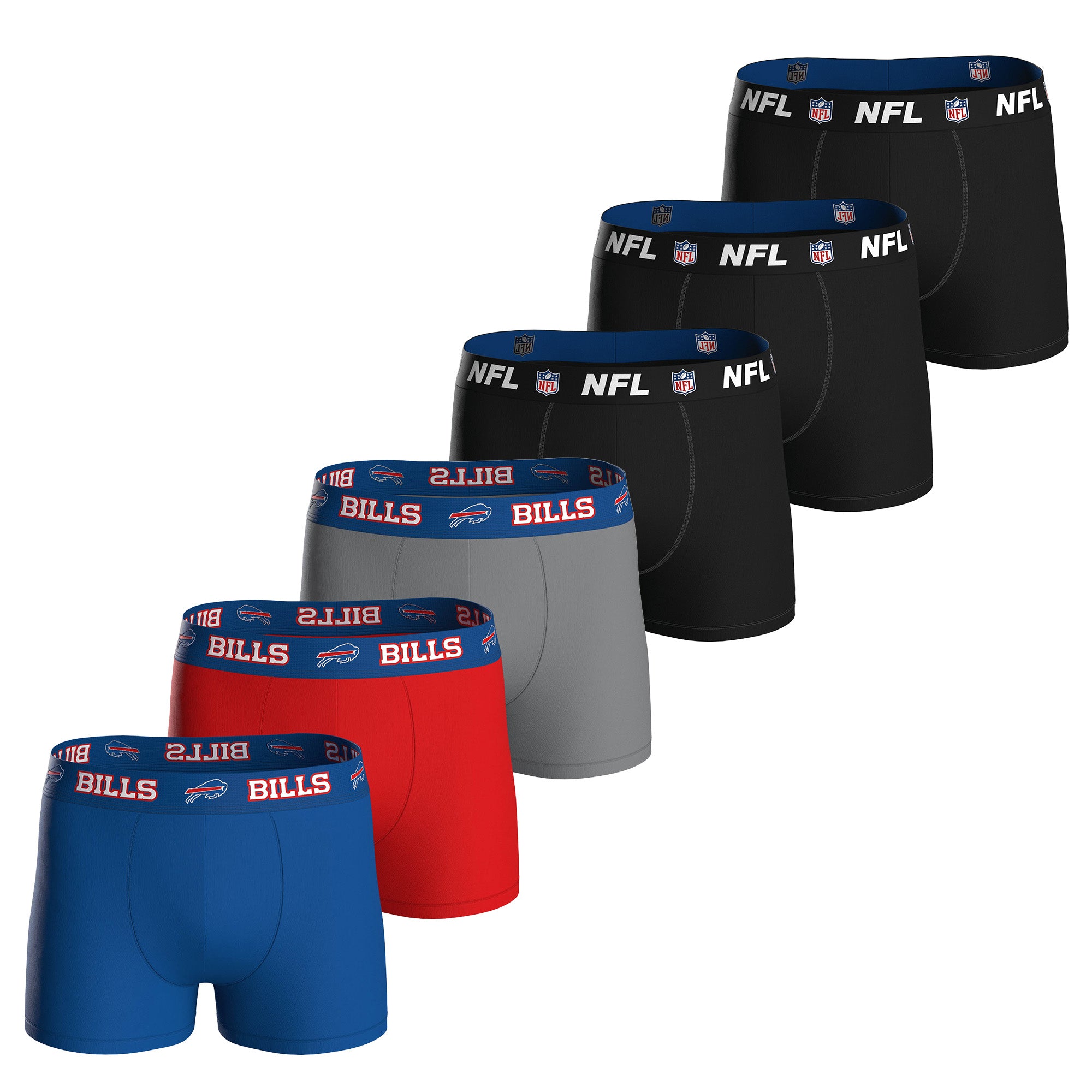 NFL Men's Boxer Shorts, 6-Pack – NFL Teams, Boxers, Football, Logo, Cotton blend