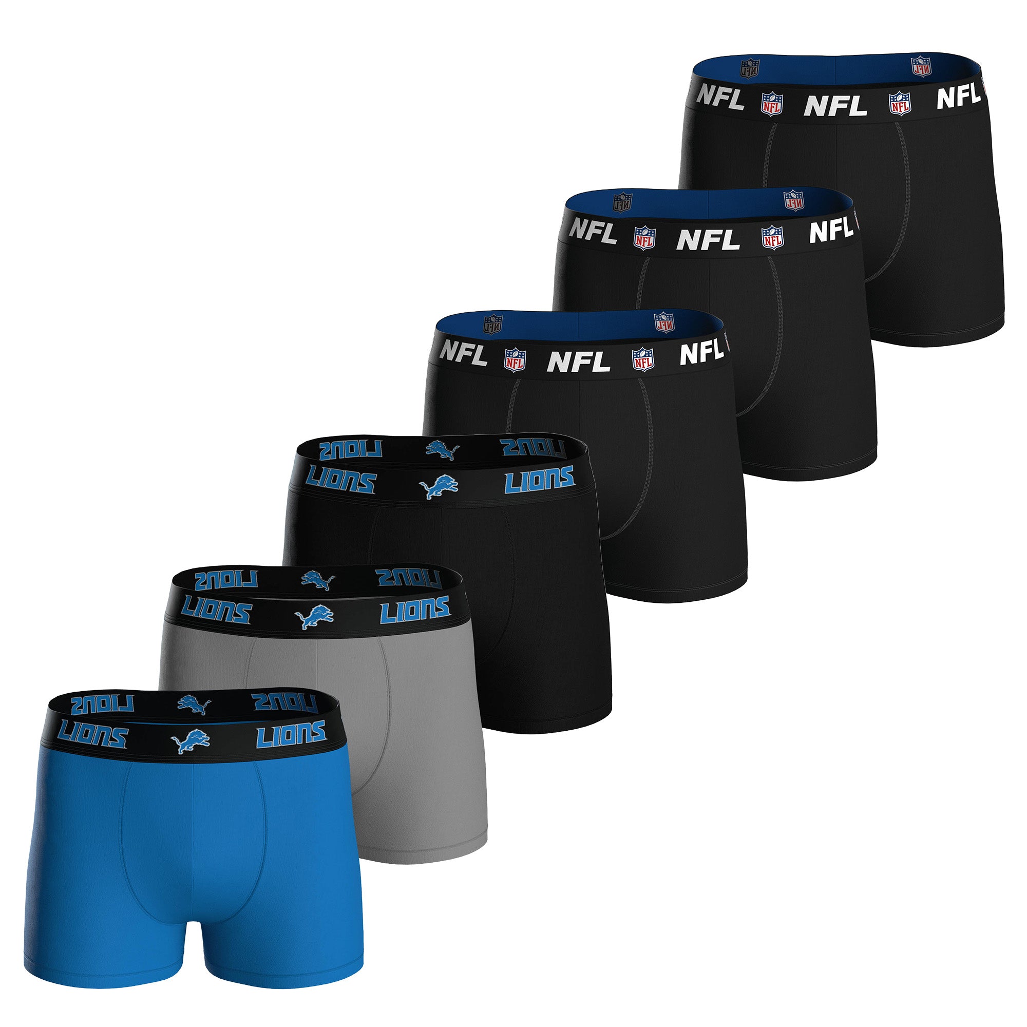 NFL Men's Boxer Shorts, 6-Pack – NFL Teams, Boxers, Football, Logo, Cotton blend